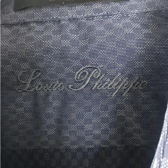 Louis Philippe Blue Long Sleeve Button Down Cotton Shirt 40 Cms - Picture 2 of 7